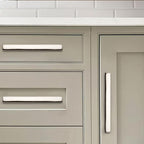 khtumeware 10 Pack Solid Handles 8-Inch(203mm) Polished Nickel Cabinet Pulls,Heavy Duty for Kitchen Cabinets, Cupboards, Drawers and Bathroom Hardware