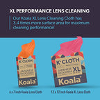 Koala Lens Cleaning Cloth | Japanese Microfiber | Glasses Cleaning Cloths | Eyeglass Lens Cleaner | Cloth Cleaners for Camera Glass Lenses and Screen Cleaning | Pink & Orange (Pack of 3)