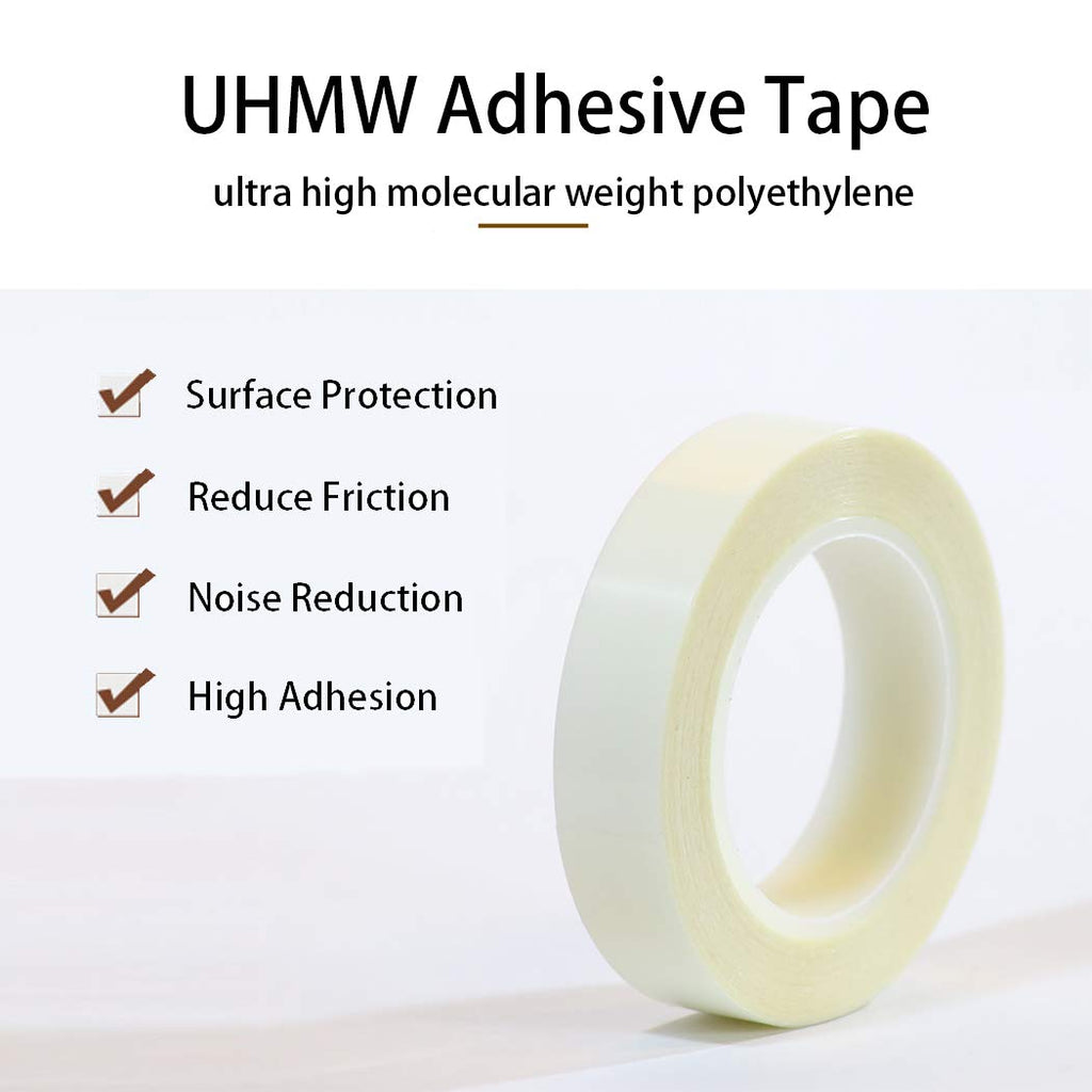 APT, UHMW (Ultra-high Molecular Weight) Polyethylene Tape, Resists Abrasion, Impact, for Surface Protection and Friction and Noise Reduction for Lining Sliding Surfaces. (2" x 5Yds, 10 Mil UHMW)