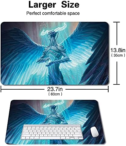 Board Game MTG Playmat Games Size 60X35 cm CCG Compatible for MTG CCG RPG Trading Card Game (MTG1-UGIN, The Spirit Dragon)