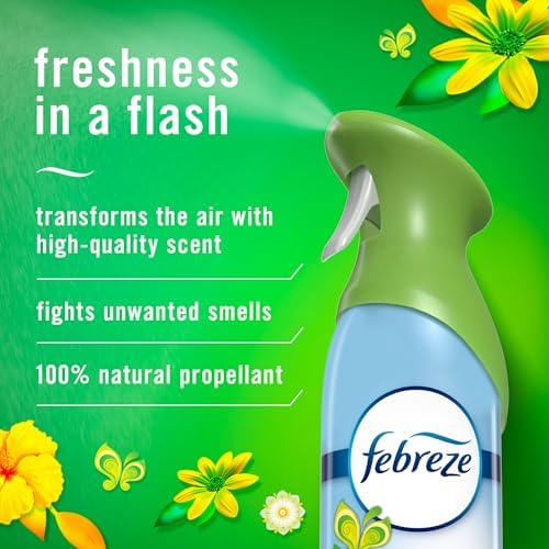 Febreze Air Mist Air Freshener Spray, Odor-Fighting Room Spray, Air Fresheners for Home and Bathroom and Kitchen, Aerosol Can, Gain Original Scent, 8.8oz, 6 Count