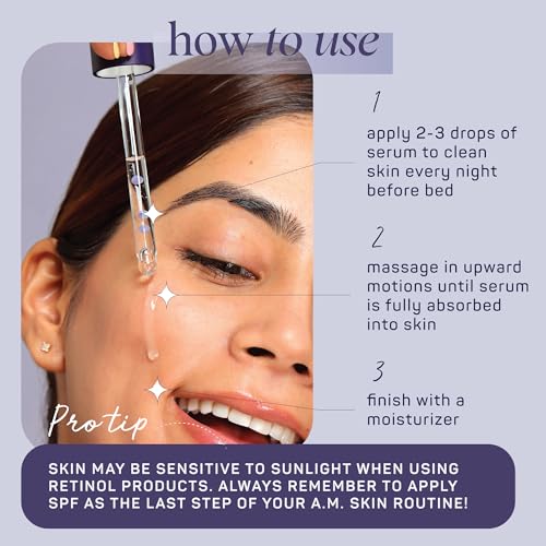 Spa Life Face Serum: REPAIR Retinol Night Serum 100 ml (3.7 oz) Smoothing, Resurfacing, Gently Exfoliating - Targets Fine Lines, Texture, Dark Spots - Boosts Cellular Turnover & Clearer Skin