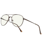 RB.Pilot Blue Light Aviator Reading Glasses for men Women Metal Frame Spring Temple
