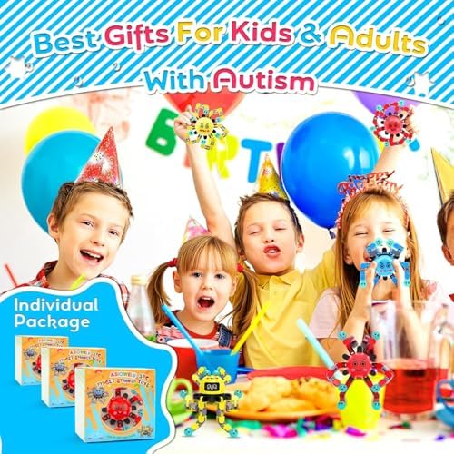 Transformable Fidget Spinner Toys for Kids and Adults,10 PCS Finger Sensory Toy for Teens with Autism ADHD Anxiety Relief,Birthdays Gifts Party Favors for Boys Girl Travel Stocking Stuffers