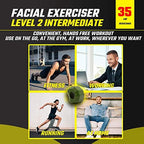 Jawzrsize Pop 'N Go Jaw, Face, and Neck Exerciser - Define Your Jawline, Slim and Tone Your Face, Look Younger and Healthier - Helps Reduce Stress and Cravings - Facial Exerciser (Intermediate Neon)