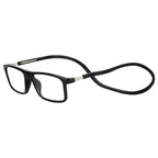 Ouolipraa Magnetic Reading Glasses for Men and Women Neck Hanging Blue Light Blocking Computer Readers Anti Glare Eyeglasses UV400 Protection Rectangular Frames Eyewear Lightweight Foldable Black 2.0