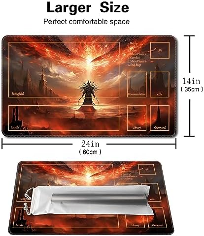 MTG Playmat - Non-Slip Backing Printing, Ideal for Card Game Enthusiasts TCG Playmat (Disaster befalls1-Deck)