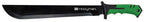 Hooyman Bush Machete with Heavy Duty Construction, Ergonomic No-Slip Handle and Belt Sheath for Gardening, Land Management, Bushcraft, Hunting and Outdoor , Black/Green