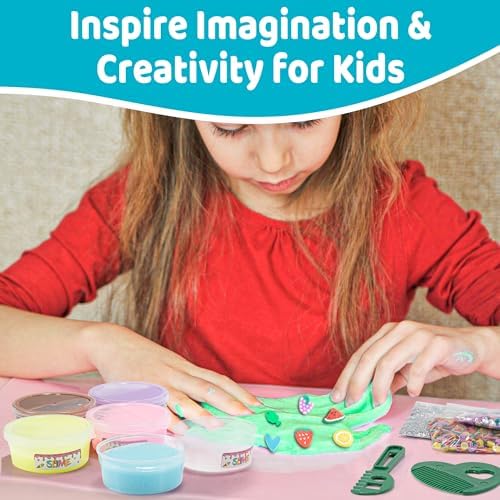 Slime Kit for Girls and Boys, Safe and Fluffy Slime for Kids, Stress Relief Kids Slime Kits for Toddlers, Stretchy Butter Slime Pack of 24