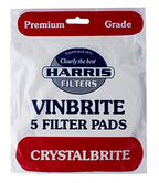 3x Harris Crystalbrite Filter Pads 5-pk Use with Harris Vinbrite MK3 Filter Kit