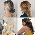 Hair Clips for Women Gifts, 8PCS Large Flower Hair Claw Clips for Women Thick Thin Hair, Big Cute Hair Clips Gifts for Women Girls Styling Neutral 8 Colors, Matte Dasiy Hair Claw Clips