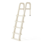 Outvita 5-Step PE Pool Ladder Above Ground, Heavy Duty Safety Deck Ladder, Anti Slip Plastic Step for Inground Swimming Pool 48in to 54in(Ivory)