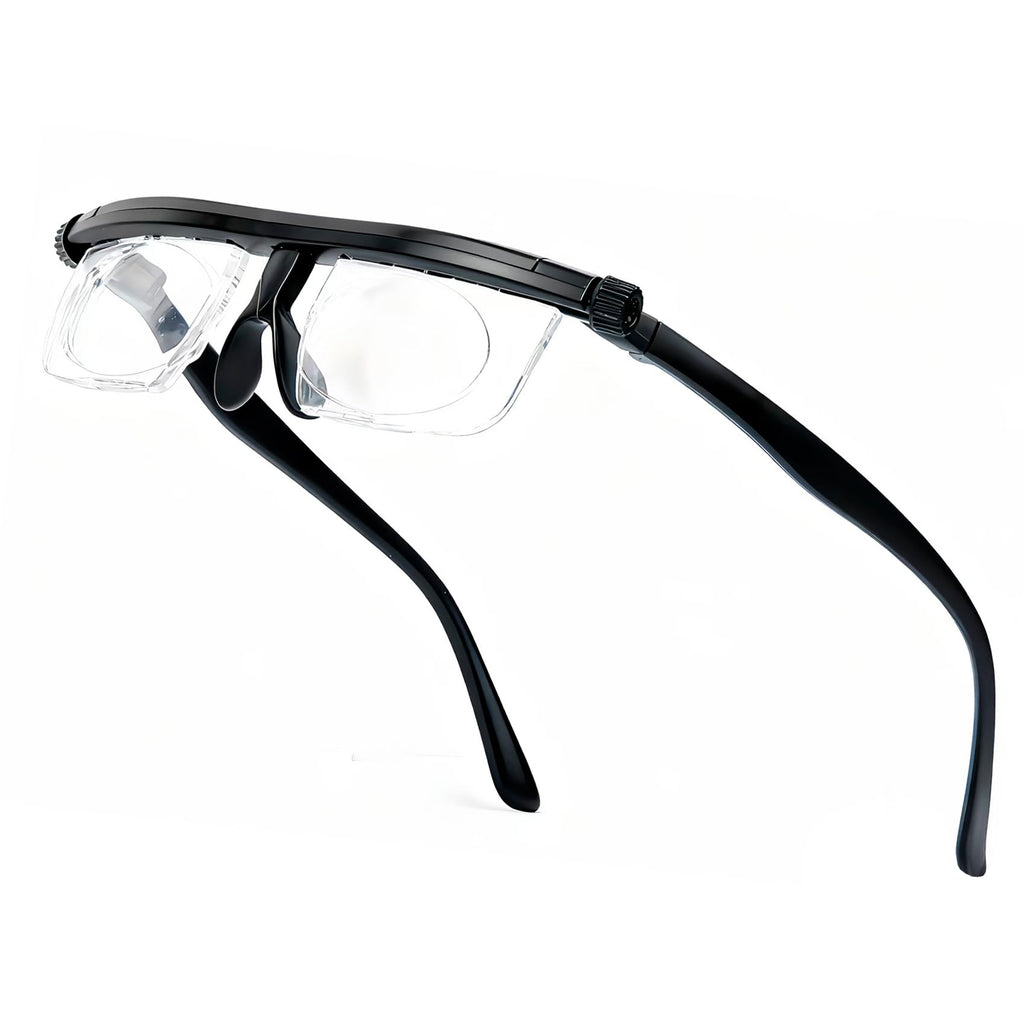 Ouolipraa Flex Focal Adjustable Glasses Dial Vision Reading Glasses Zoom Eyeglasses for Men Women One Power Auto Focus 0D to 400D Presbyopic Readers Variable Focus Eyewear Read Distance Near Far Sight