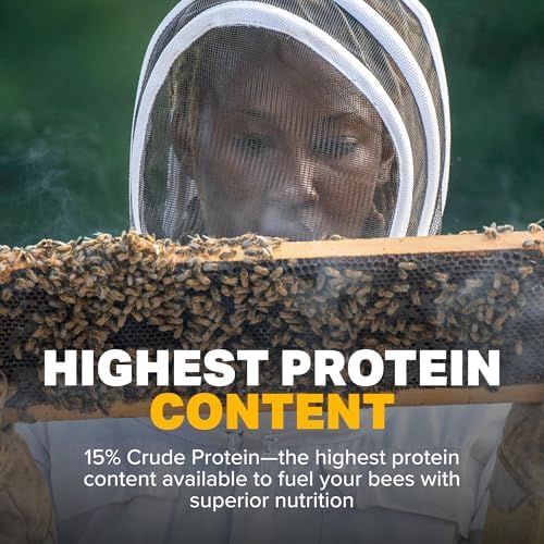 Mann Lake Ultra Bee Pollen Substitute Patties, High Protein, Boosts Brood, Healthy Colony, Beekeeper Essential, Free from Animal by-Products, Rich in Vitamins & Amino Acids, 40 Lbs