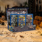 Bones Coffee Company Fallout Collector's Box Sample Pack Gift Set, Flavored Coffee Beans, Medium Roast Ground Coffee Low Acid, Apple Pie Flavor (12 oz Pack of 3)