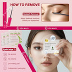 Lash Clusters Kit with Bond and Seal Lash Clusters Left &Right Lash Extension Kit with Eyelid Wipes Remover Eyelash Brush Eyelash Extension Kit Gift Set with Drawstring Bag Portable Lash Starter