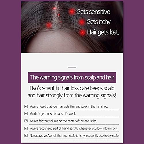 RYO Hair Strength Expert Care Shampoo For Normal&Dry Scalp, Moisturizing Dry Dead Skin Cells, Relieving Itchy and Smelly Scalp, Cleansing, Thickening and Growing For Thinning Hair, 13.53 Fl Oz.