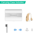 Kituwant Hearing Aid for Seniors and Adults, Digital Hearing Amplifier, Hearing Aids with a Noise Cancelling Function and Adjustable Volume, 500 Hours Per Battery Life and Hearing Aid Cleaning Brush Included
