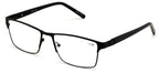 V.W.E. Men Premium Rectangle Metal with Plastic Temple Extra Large Reader - 152mm Wide Frame Reading Glasses (Black, 1.50)