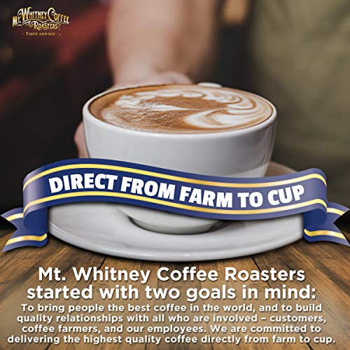 Mt. Whitney Premium Organic Spring Water Colombian, Medium Dark Roast, Low Acid, Decaf Coffee (Whole Bean, 12 Oz)