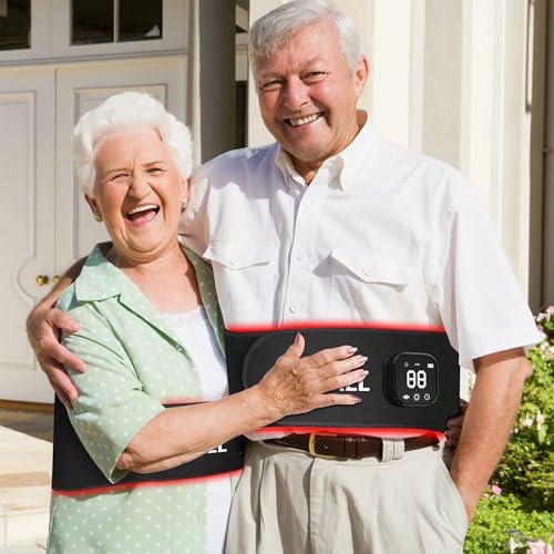 Cordless Red Light Therapy Belt: Portable Wireless Infrared Light Wrap Vibration Massage Belt with Heat for Back, Waist, Shoulder Pain Relief, Gifts for Women at Home