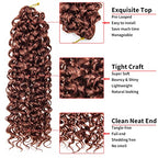 GoGo Curl Crochet Hair for Women Ginger Curly Crochet Hair Water Wave Crochet Hair Beach Curl Crochet Synthetic Hair Deep Wave Braiding Hair Extensions (18 inch(Pack of 2), 350)