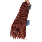 ZRQ 2 Packs 30 Inch Butterfly Locs Crochet Braids Hair, Pre-looped Ginger Distressed Faux Locs 350 Goddess Locs Handmade Boho Soft Locs For Women (2 Packs 350#)