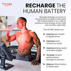 Hooga Red Light Therapy for Face and Body, Red Near Infrared Light with Timer and Stand. 60 Dual Chip LEDs. Flicker Free Clinical Grade Panel for Energy, Pain, Skin, Recovery, Performance. PRO300