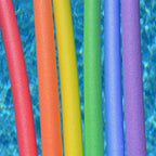 Oodles of Noodles 6 Pack Black Foam Pool Noodles – 48” x 2.5” Hollow Core – Extra Dense, Durable – Made in North America