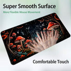 for MTG Game Playmat, for Magic TCG Rubber Play mat,Tabletop Card Playmats with Smooth Surface,Trading Card Inked Game Mat,Battle Game,Forest Musnroom