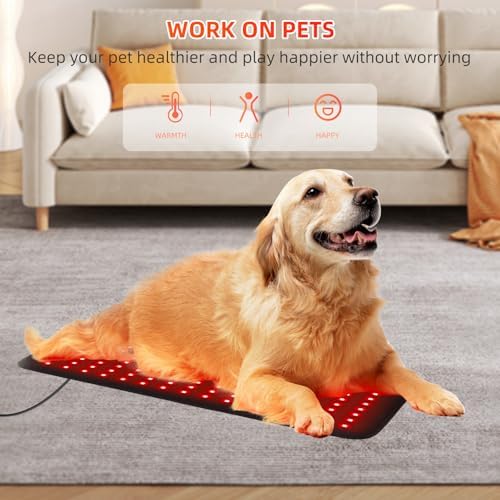 Red Light Therapy for Body, Infrared Light Therapy 19.8" x 12" Infrared Heating Pad Larger Wrap for Back Waist Shoulder Knee Feet Joints Pain Relieve with Auto-Timer, Ideal Gift