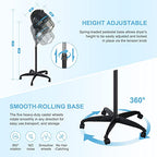 Nova Microdermabrasion Professional Hooded Floor Hair Dryer Adjustable Bonnet Hair Dryer Stand Up with Timer and Rolling Wheels for Beauty Spa Home Salon Equipment
