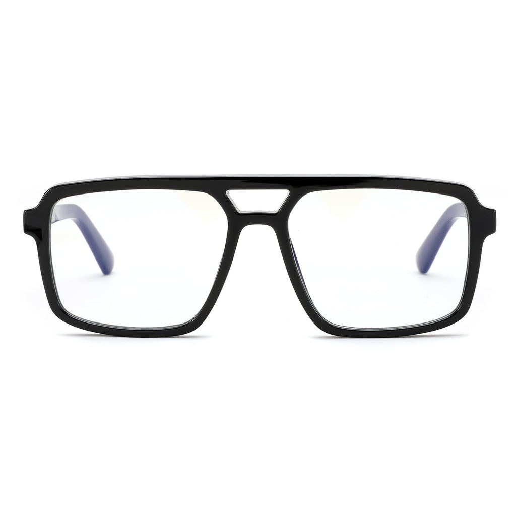 FEISEDY Retro Aviator Blue Light Glasses for Men Women Square Frame Computer Reading/TV/Phones Glasses B0209