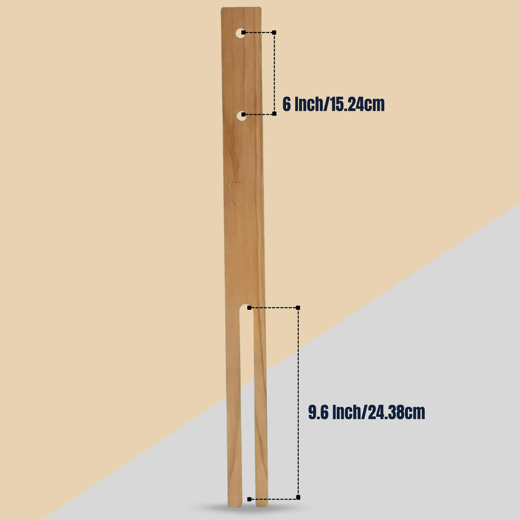 AQS INTERNATIONAL Pair of Headboard Struts - Multifit Hardwood Strong Legs - Wooden Headboards Support Multi Fit Slotted & Pre Drilled Screws - Bedroom Bed Frame Anit Shake Tool 61cm