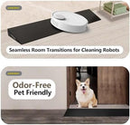 Threshold Ramp for Doorways 1.2" Rise- Odorless Indoor Entry Ramp- Non-Slip& Cuttable Handicap Ramp for Wheelchairs, Robot Vacuum Cleaners, Scooters, Strollers- Black- 1.2″Rise (31.5″×7.1″)