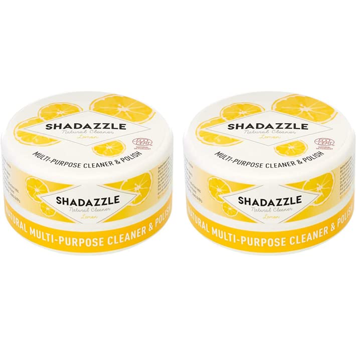Shadazzle Natural All Purpose Cleaner and Polish – Eco friendly Multi-purpose Cleaning Product – Cleans & Polishes any washable surface (Lemon (2-Pack))