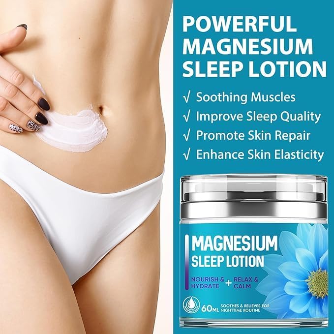 Hackerdom Magnesium Lotion, Topical Magnesium Lotion for Kids and Adults, Natural Calming Cream Support for Bedtime Relax, Stress Relief & Calm Mood