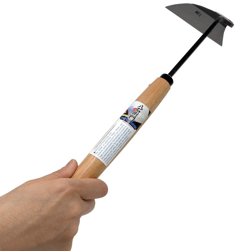 HACHIEMON Japanese Weeding Tool Very Sharp Edge Nejiri-Gama Long Type - Made in Japan