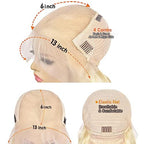 613 Lace Front Wig Human Hair 13x6 Transparent Lace, 613 Body Wave Lace Front Wig Human Hair, 200% Density Lace Front Wigs Human Hair Pre Plucked with Baby Hair Natural Hairline (26 Inch)