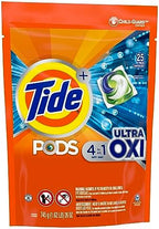 Tide PODS Liquid Laundry Detergent Soap Pacs, 4-in-1 Ultra Oxi, HE Compatible, 3 Bag Value Pack, 75 Count