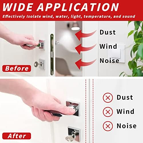50 Feet D-Shape Rubber Weather Stripping Door Seal Strip, Fingwerk Self-Adhesive Backing Door Weatherstripping for Door Frame Insulation Large Gap, Easy Cut to Size(Black)