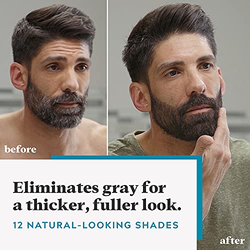 Just For Men Mustache & Beard, Beard Dye for Men with Brush, With Keratin Biotin Aloe and Coconut Oil for Healthy Facial Hair - Light Red Brown, M-27, Pack of 3 (Packaging May Vary)