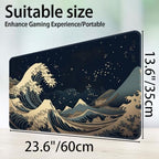 MTG Magic TCG Playmat - Rubber Play Mat With Smooth Surface for Trading Card and Battle Games - Tabletop Inked Game Mat, Retro Waves