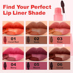 Lip Liner - Lip Stain Peel Off, Long-Lasting Moisturizing Waterproof Lip Stain Transfer-Proof with Matte Finish Stay on All Day (Nude, Pack of 1)