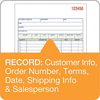 Adams Sales Order Book, 3-Part Carbonless, White/Canary/Pink, 5-9/16" x 8-7/16", 50 Sets (TC5805) (Pack of 2)