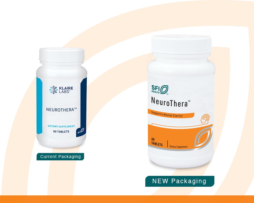 SFI Health Klaire Labs Neurothera - Supports Mental Clarity with Phosphatidylserine, Choline & Ginkgo, Cognitive Support Blend with No Dairy or Artificial Preservatives (90 Capsules)