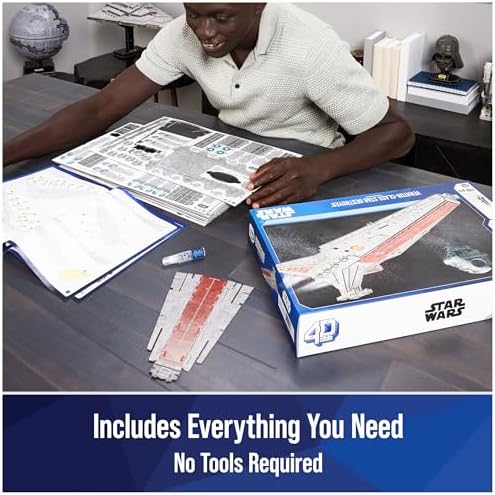 4D Build Star Wars Deluxe Venator-Class Star Destroyer 3D Model Kit, Star Wars Gifts, Star Wars Toys, Star Wars Fans & Collectors, Adults & Teens 12+
