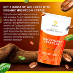 Enerhealth Botanicals NutriCafé Perfomance Enhancer – Fairly Traded, Low Acid, Medium Roast Whole Arabica Bean Coffee, Infused with Organic Mushroom Extracts to Increase Stamina & Performance – 12 oz
