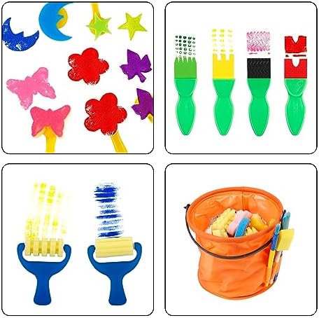 ABEIER Washable Finger Paint Kit for Toddlers, 12 Colors with Paint Tools, Safe Non-Toxic, Baby Safe Paint for Hand and Feet, Mess Free Art Supplies for Kids, DIY Crafts, Kids Gifts, Ages 3+