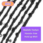 Crochet Butterfly Locs with Curly Ends 36 Inch, Boho Distressed Butterfly Locs Crochet Hair, Black Bohemian Goddess Faux Butterfly Braids with Curly Ends (6 Packs, 1#)